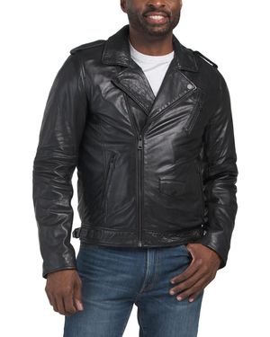 TJ Maxx Leather Elijah Jacket For Polyester/Leather - Black