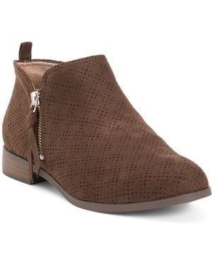 TJ Maxx Wide Rate Zip Casual Short Boots For - Brown