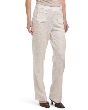 TJ Maxx Boucle Patch Pocket Pants For Spandex/Cotton/Polyester - Natural