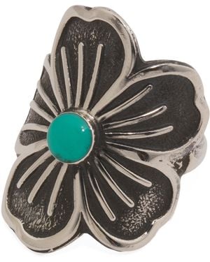 TJ Maxx Sterling Flower Ring - Gray