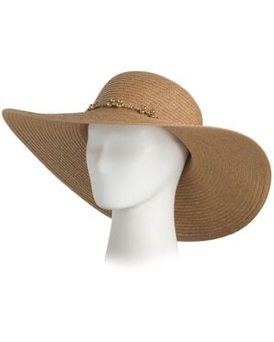 TJ Maxx Candy Mixed Paper Round Crown Hat With Braided Cord For - Natural