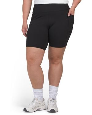 TJ Maxx Plus Biker Shorts For Spandex/Polyester - Black