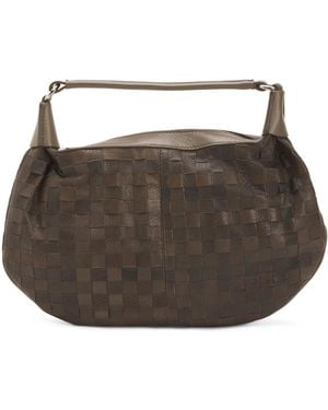 TJ Maxx Leather Woven Mini Hobo For - Gray