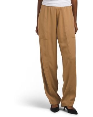 TJ Maxx Tapered Pull On Pants For Viscose - Natural