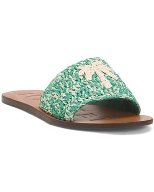 TJ Maxx Raffia Sandals For Leather - Green