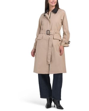 TJ Maxx Belted Barn Trench Coat, Polyester - Natural