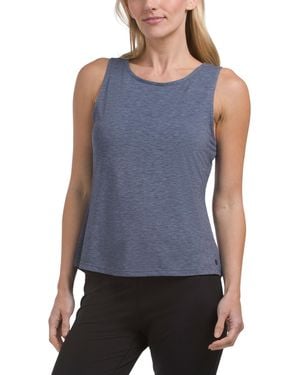 TJ Maxx Levitate Keyhole Back Space Dye Tank Top For Spandex/Polyester - Blue