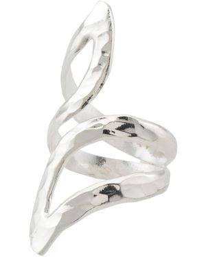 TJ Maxx Sterling Plated Wrap Ring - White