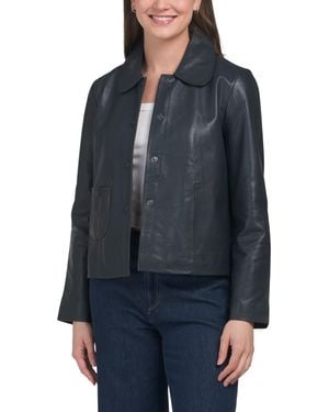 TJ Maxx Leather Marley Jacket For Polyester/Leather - Blue