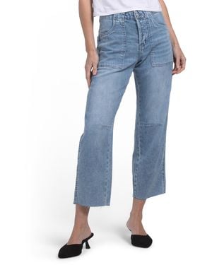 TJ Maxx Tapered Barrel Leg Jeans For Cotton/Polyester - Blue