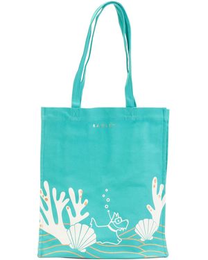 TJ Maxx Deep Sea Diver Medium Open Top Tote For Leather - Blue