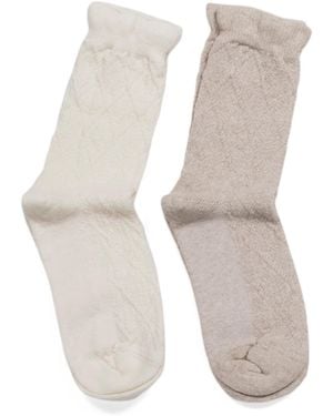 TJ Maxx 2Pk Cashmere Blend Socks For Nylon/Spandex/Wool - White