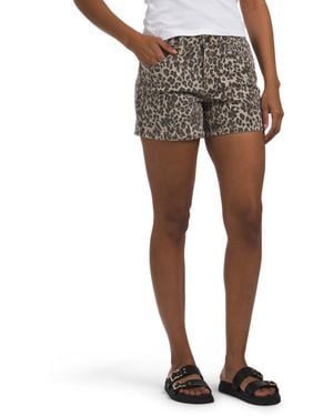 TJ Maxx Mid Rise Print Shorts For Spandex/Cotton/Polyester - Gray