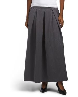 TJ Maxx Darted Midi Skirt For Spandex/Polyester/Viscose - Gray
