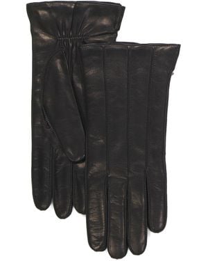 TJ Maxx Leather Raised Cord Gloves With Merino Wool Lining For Leather/Merino Wool - Black