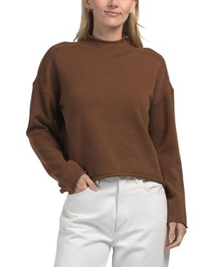 TJ Maxx Roll Neck Turtleneck Sweater, Nylon/Modal/Polyester - Brown