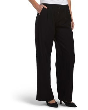 TJ Maxx Relaxed Pleated Pants For Spandex/Polyester - Black