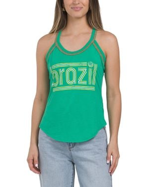TJ Maxx Brazil Tank Top For Cotton/Polyester - Green