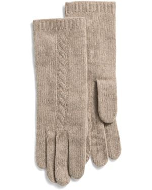 TJ Maxx Cashmere Cable Knit Gloves For - White