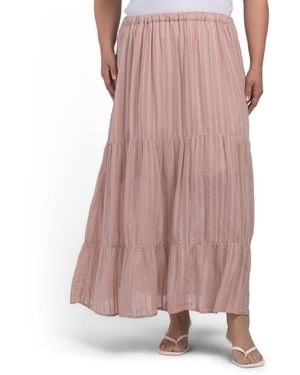 TJ Maxx Cotton Tiered Skirt For - Pink