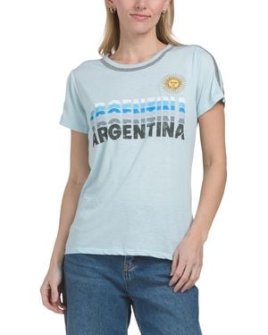 TJ Maxx Argentina T-Shirt For Cotton/Polyester - Blue