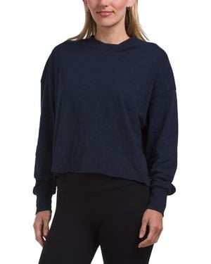 TJ Maxx Oversized Keyhole Back T-Shirt, Cotton/Polyester - Blue