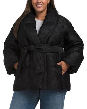 TJ Maxx Priscilla Jacquard Jacket For Nylon/Polyester - Black