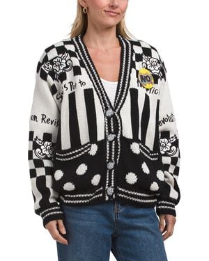 TJ Maxx Pop Revolution Cardigan, Spandex/Cotton - Black