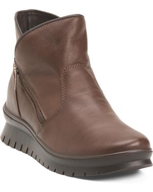 TJ Maxx Leather Booties For - Brown