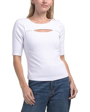 TJ Maxx Kiki Cut Out Top For Spandex/Modal/Cotton - White