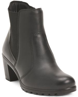 TJ Maxx Leather Heeled Booties For - Black