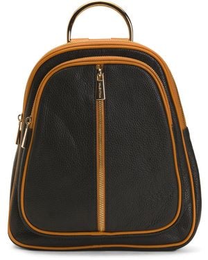 TJ Maxx Leather Dome Backpack - Black