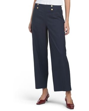 TJ Maxx Sailor Wide Leg Ankle Pants For Nylon/Spandex/Rayon - Blue