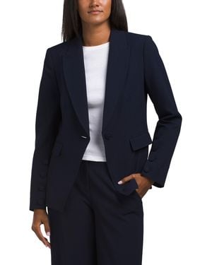 TJ Maxx Button Front Blazer, Polyester - Blue