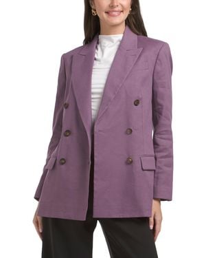 TJ Maxx Linen Blend Jacket, Cotton/Linen - Purple