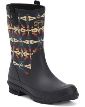 TJ Maxx Tucson Mid Rain Boots For Leather - Black