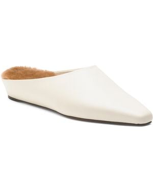 TJ Maxx Leather Alba Shearling Mules For - White