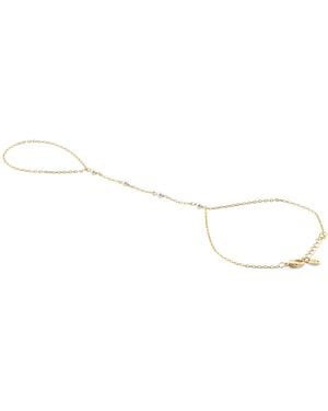 TJ Maxx Plated Brass Glass Pearl Bracelet - Metallic