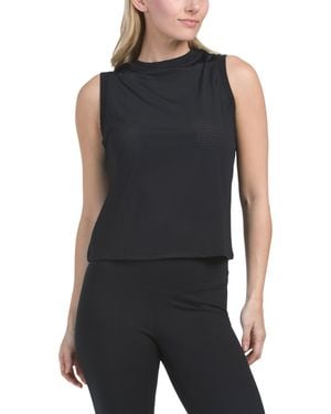 TJ Maxx Mock Neck Boxy Oversized Tank For Nylon/Spandex - Black