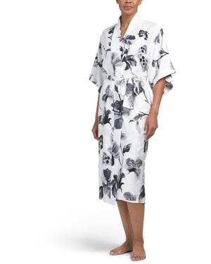 TJ Maxx Aurelia Charmeuse Robe For Polyester - White