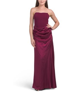 TJ Maxx Strapless Corset Top Gown For Spandex/Polyester - Purple