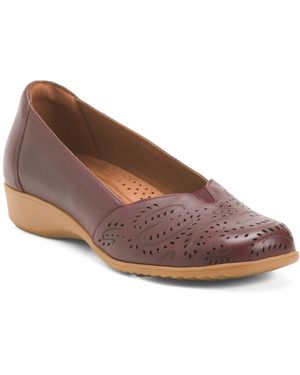 TJ Maxx Leather Rozie Comfort Wedges For - Brown