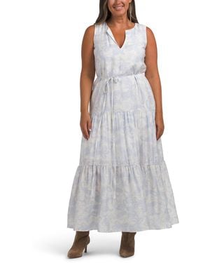 TJ Maxx Iris Paisley Maxi Dress For Nylon/Viscose - Gray