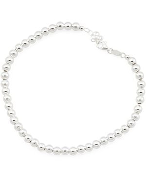 TJ Maxx Sterling Beaded Anklet - White