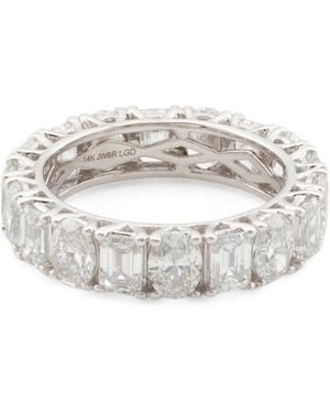 TJ Maxx 14Kt Lab Grown Diamond Emerald And Oval Eternity Ring, Diamond - White