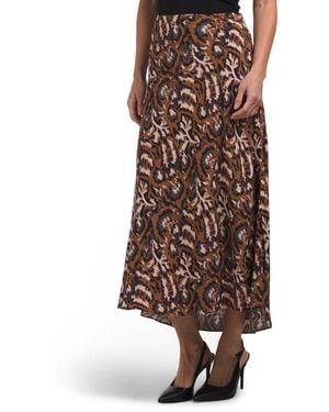 TJ Maxx Ocre Skirt For Viscose - Brown