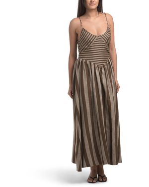 TJ Maxx Melinda Dress For Cotton/Polyester/Linen - Brown