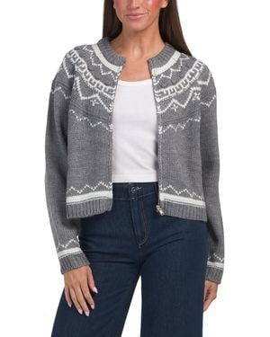 TJ Maxx Esther Sweater Jacket, Acrylic - Gray