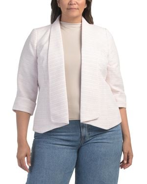 TJ Maxx Plus Boucle Jacket For Polyester - White