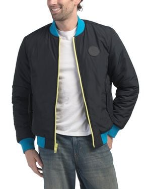 TJ Maxx Evlon Reversible Varsity Bomber Jacket, Polyester - Blue